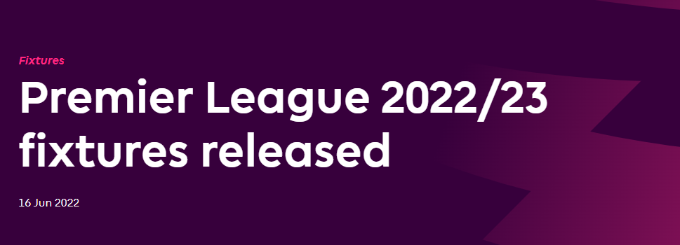 premier league 22-23 fixtures released