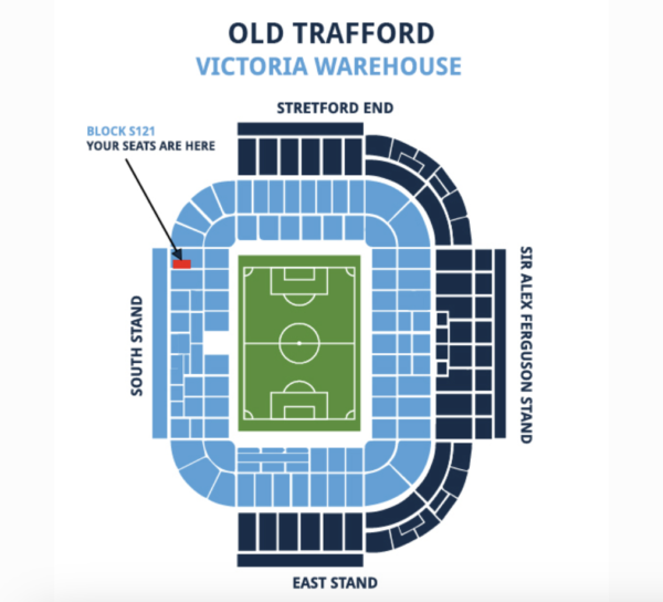 Victoria warehouse off site hospitality and south stand seats | Manchester Utd hospitality packages