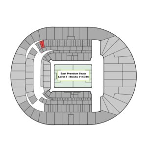 East Premium Seats | Tottenham Hotspur Hospitality | Seating Plan Blocks 314-315