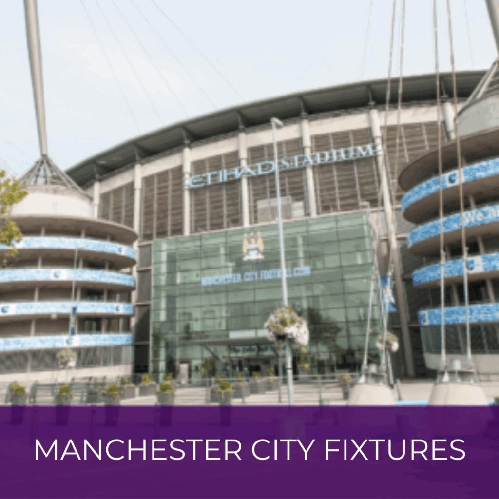 Manchester City Fixtures - Premier League Season 25-26
