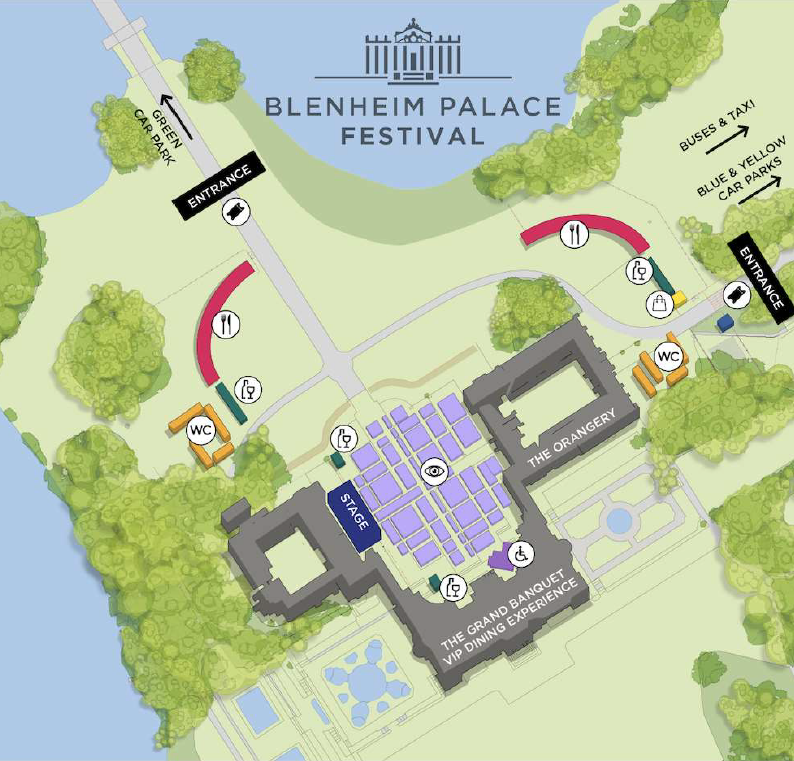 Blenheim Palace Festival Map Blenheim Palace Festival Map