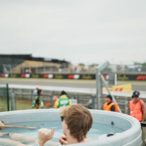 The Pop-Up Trackside Hospitality - View from Hot Tub