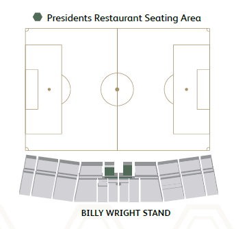 Presidents Restaurant Hospitality Seating Map Presidents Restaurant Hospitality Seating Map