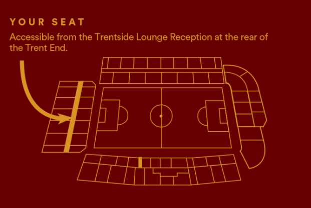 Trentside Lounge Hospitality Seating Map Trentside Lounge Hospitality Seating Map
