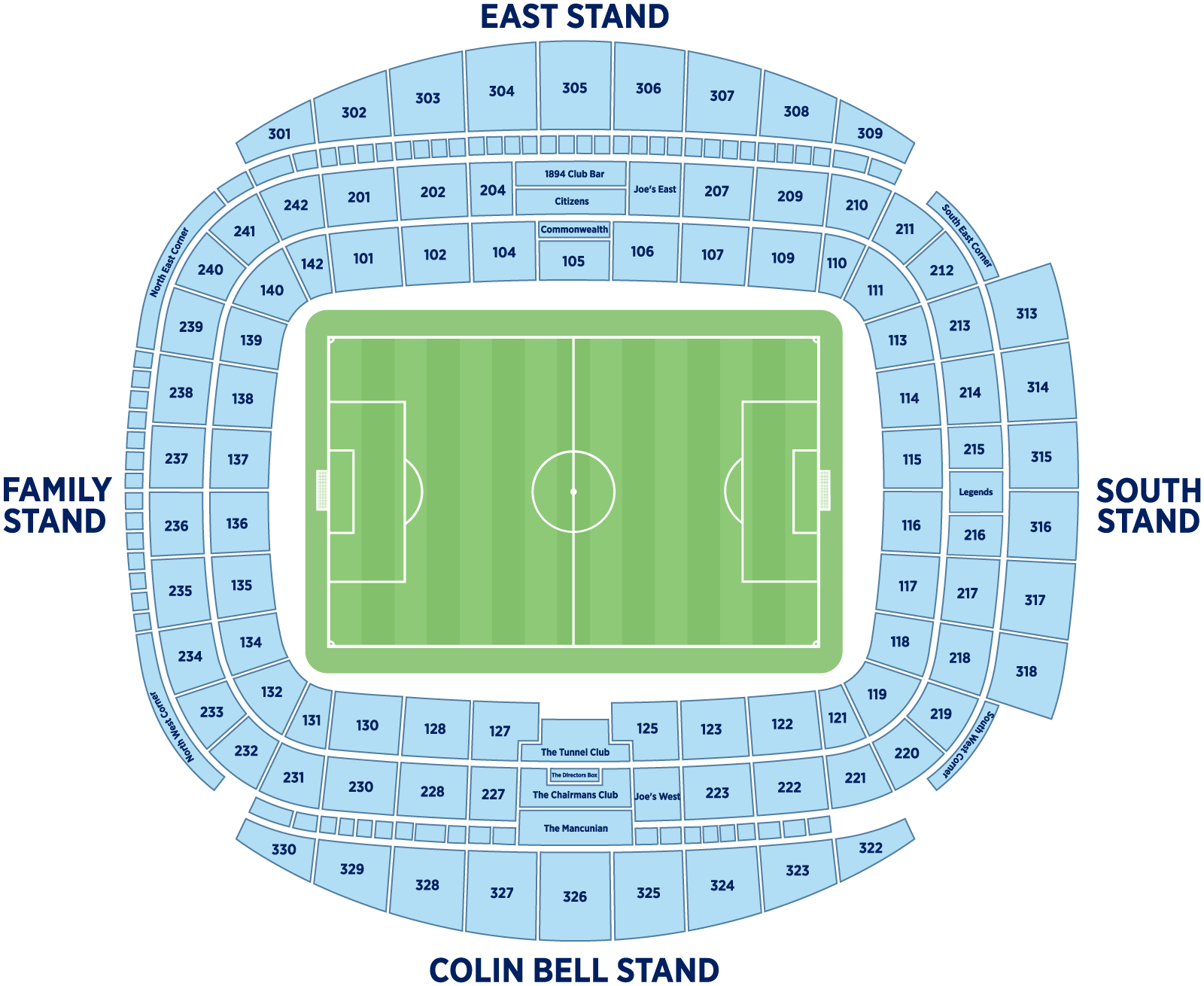 man city seating plan Green Room Experience Hospitality Seating Map - Manchester City