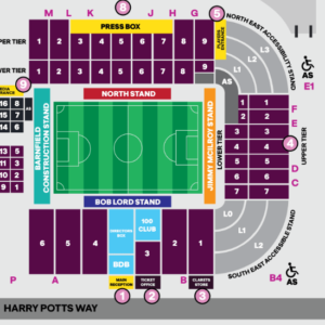 Turf Moor Stadium Map