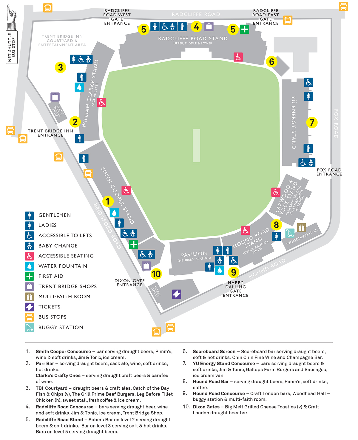 TRENT BRIDGE SEATING PLAN TRENT BRIDGE SEATING PLAN